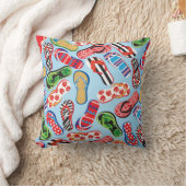 ビーチサンダルのサンダルの枕 クッション (ブランケット)