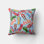 ビーチサンダルのサンダルの枕 クッション (裏面)