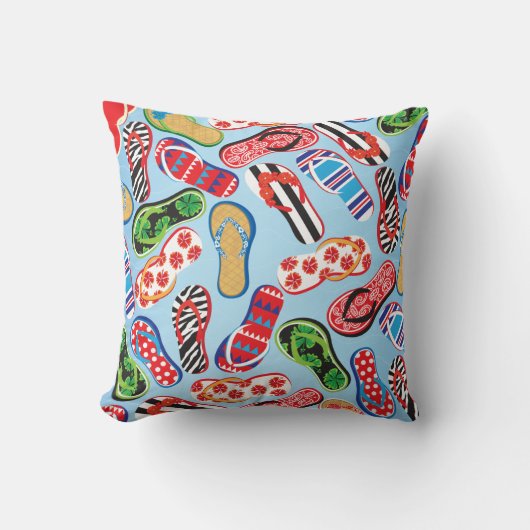 ビーチサンダルのサンダルの枕 クッション (正面)