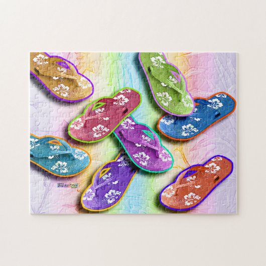 ビーチサンダルのパズル ジグソーパズル (横)