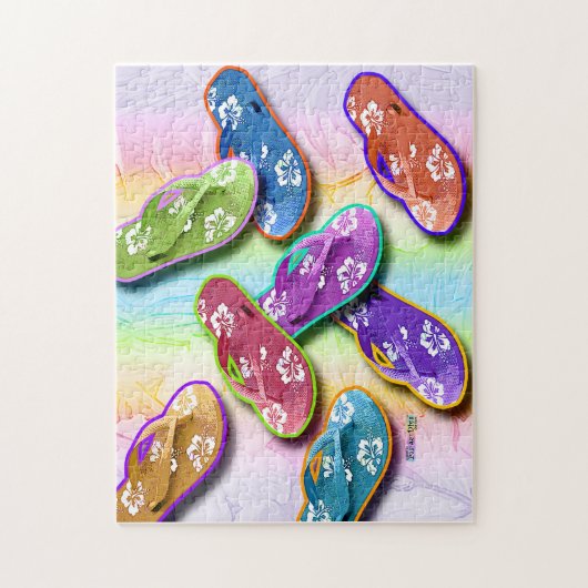 ビーチサンダルのパズル ジグソーパズル (縦)