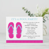 ビーチサンダルのパーティの招待状 招待状 (スタンド正面)