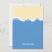 ビーチサンダルのビーチのブライダルシャワーの招待状 招待状 (裏面)