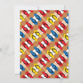 ビーチサンダルのプライマリカラーストライプパーティー 招待状 (裏面)