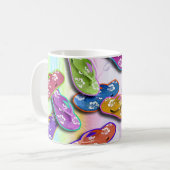 ビーチサンダルのマグ コーヒーマグカップ (正面左)