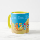 ビーチサンダルのマグ マグカップ (正面左)