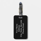 ビーチサンダルの名前入りな荷物のラベル ラゲッジタグ (裏面縦)