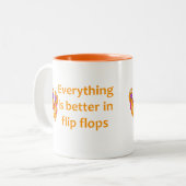 ビーチサンダルの向上 ツートーンマグカップ (正面左)