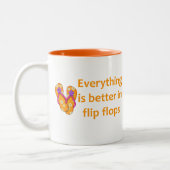 ビーチサンダルの向上 ツートーンマグカップ (左)