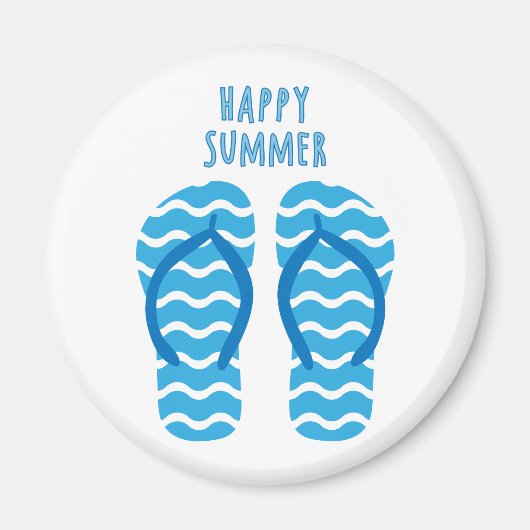 ビーチサンダルの夏マグネット マグネット (正面)