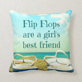 ビーチサンダルの引用文の枕 クッション