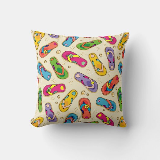 ビーチサンダルの枕 クッション (正面)