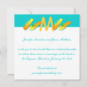 ビーチサンダルの熱帯結婚式招待状 招待状 (正面)