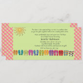 ビーチサンダルの行招待状 招待状 (正面/裏面)