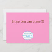 ビーチサンダルの誕生日の招待状の多く 招待状 (裏面)