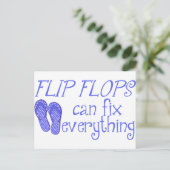 ビーチサンダルは全てを修正 ポストカード (スタンド正面)