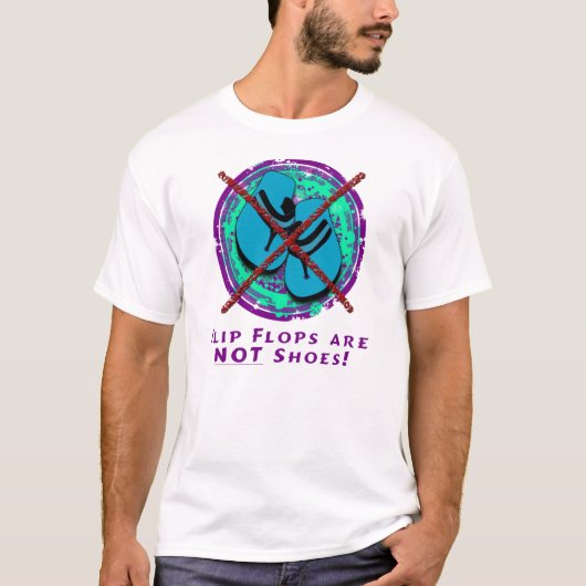 ビーチサンダルは靴ではないです! Tシャツ (正面)