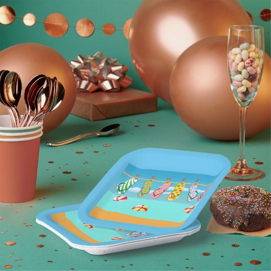 ビーチサンダルアットザビーチ ペーパープレート