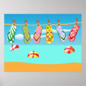 ビーチサンダルアットザビーチ ポスター (正面)