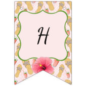 ビーチサンダルアンドレモネードハッピーバースデー バンティングフラッグ (第2の旗)