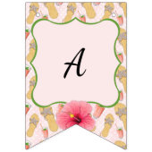 ビーチサンダルアンドレモネードハッピーバースデー バンティングフラッグ (第3の旗)