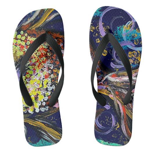 ビーチサンダルアート抽象芸術 ビーチサンダル (フットベッド)