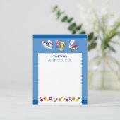 ビーチサンダルウェルウィッシュブライダルシャワーカード 招待状 (スタンド正面)