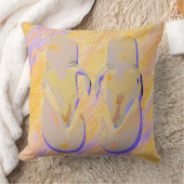 ビーチサンダルオレンジパープルラージサイズ クッション (ブランケット)