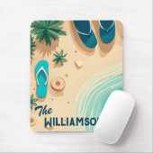 ビーチサンダルオンモノグラム マウスパッド (マウス)