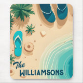 ビーチサンダルオンモノグラム マウスパッド (正面)