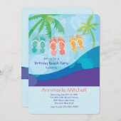 ビーチサンダルオンライン招待状 招待状 (正面/裏面)