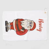 ビーチサンダルカスタムサンタクロース ゴルフタオル (横)