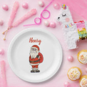 ビーチサンダルカスタムサンタクロース ペーパープレート (パーティー)