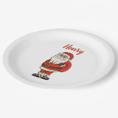 ビーチサンダルカスタムサンタクロース ペーパープレート (アングル)