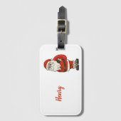 ビーチサンダルカスタムサンタクロース ラゲッジタグ (正面縦)