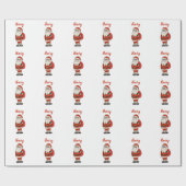 ビーチサンダルカスタムサンタクロース ラッピングペーパー (フラット)