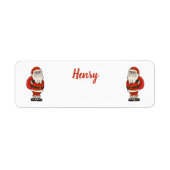 ビーチサンダルカスタムサンタクロース ラベル (正面)