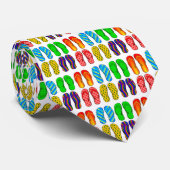 ビーチサンダルカラフルおもしろいビーチテーマサマーギフト ネクタイ (ロール)