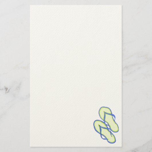 ビーチサンダルカラフル2ひな形 便箋 (正面)