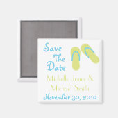 ビーチサンダルセーブザデートマグネット マグネット (正面/裏面)