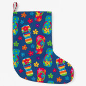 ビーチサンダルパターン スモールクリスマスストッキング (正面)