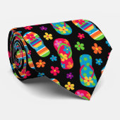 ビーチサンダルパターン ネクタイ (ロール)