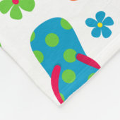 ビーチサンダルパターン フリースブランケット (角)