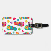 ビーチサンダルパターン ラゲッジタグ (正面横)