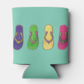 ビーチサンダルパターン 缶クーラー (裏面)