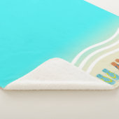 ビーチサンダルビーチウェーブブルー シェルパブランケット (3/4)