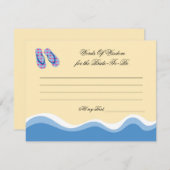 ビーチサンダルビーチブライダルアドバイスカード アドバイスカード (正面/裏面)