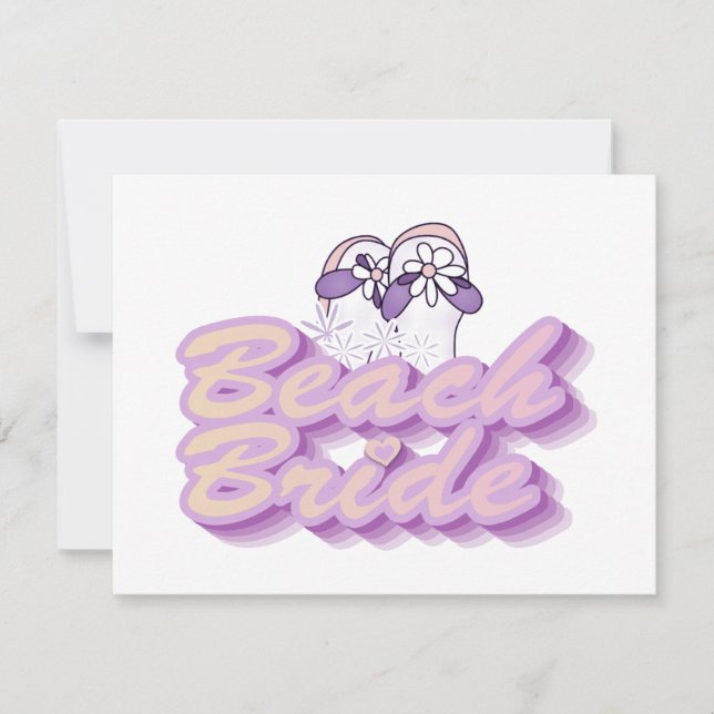 ビーチサンダルビーチ花嫁Tシャツ&ギフト (正面)