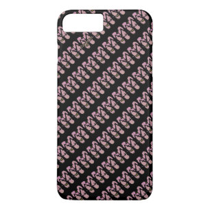ビーチサンダルピンクブラックウィメンズ iPhone 8 PLUS/7 PLUSケース