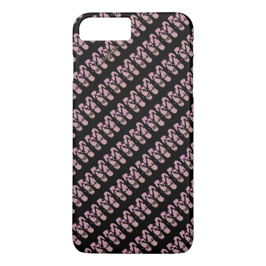 ビーチサンダルピンクブラックウィメンズ Case-Mate iPhoneケース (裏面)